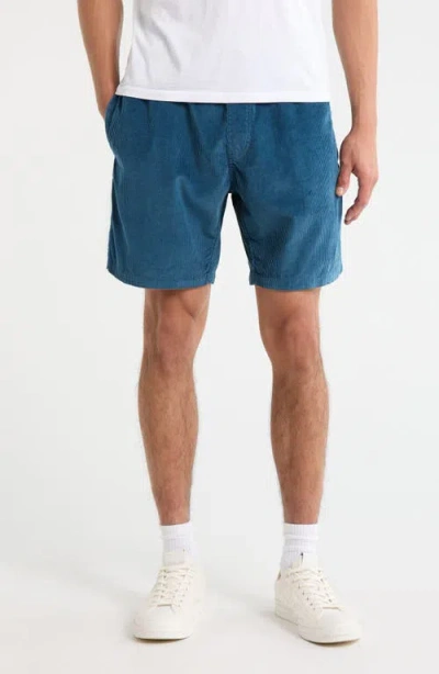 Seager Co. Seager Co Yuma Cotton Corduroy Drawstring Shorts In Blue
