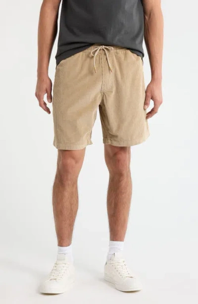 Seager Co. Seager Co Yuma Cotton Corduroy Drawstring Shorts In Neutral