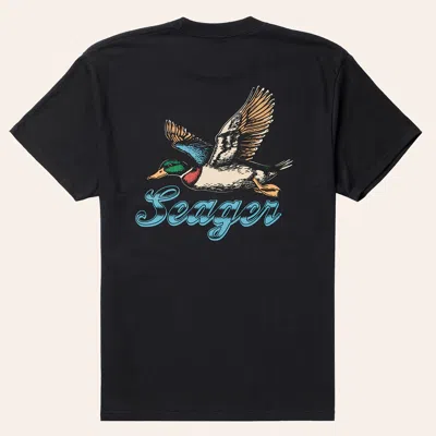 Seager Men's Black Greenhead Graphic T-shirt In Multi