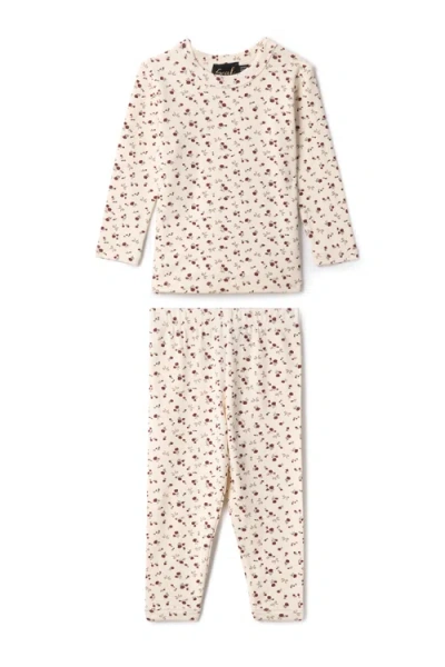 Seal Kids'  Floral 2 Piece Long Sleeve Top And Pants Set In Pattern