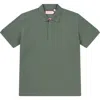 Sealskinz Barmer Textured Organic Cotton Polo In Green