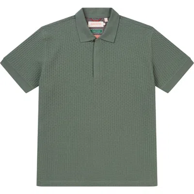 Sealskinz Barmer Textured Organic Cotton Polo In Green