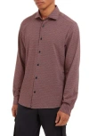 Sealskinz Halvergate Stretch Organic Cotton Button-up Shirt In Navy/red