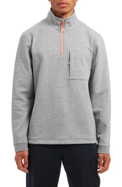 Sealskinz Foulsham Water Repellent Quarter Zip Pullover In Grey Marl