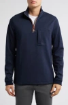 Sealskinz Foulsham Water Repellent Quarter Zip Pullover In Navy