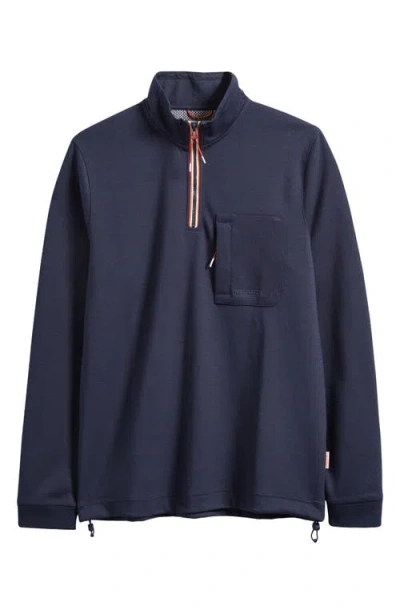 Sealskinz Foulsham Water Repellent Quarter Zip Pullover In Navy