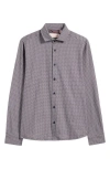 Sealskinz Fritton Geo Print Stretch Cotton Button-up Print In Navy