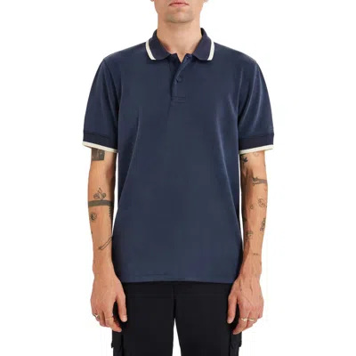 Sealskinz Hethersett Tipped Polo In Navy