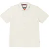 Sealskinz Jacquard Knit Short Sleeve Button-up Shirt In Neutral