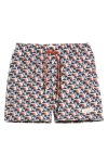 Sealskinz Palm Tree Swim Trunks In White