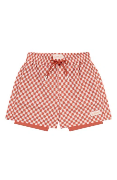 Sealskinz Southwood Circle Print Swim Trunks In Orange