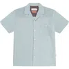 Sealskinz Stripe Jacquard Camp Shirt In Blue
