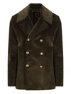 Sealup Amalfi Double-breasted Peacoat In Brown