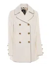 Sealup Dahlia Peacoat, Inner Navy Blue Piping, Branded Brass Button