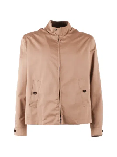 Sealup Diogene Zip-up Jacket In Brown
