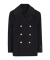 Sealup Double-breasted Coat In Black