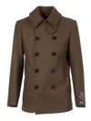 Sealup Quebec Double-breasted Coat In Brown