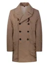 Sealup Double-breasted Trench Coat In Brown