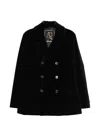 Sealup Double-breasted Coat In Black
