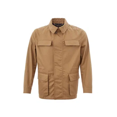 Sealup Elegant Cotton Men's Jacket In Brown
