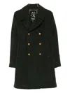 Sealup Genova Double-breasted Coat In Green