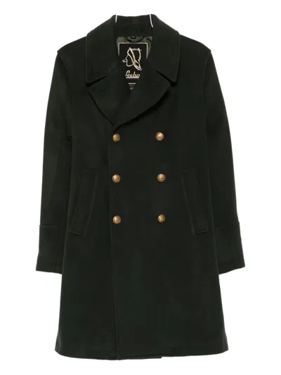 Sealup Genova Double-breasted Coat In Green