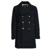 Sealup Genova Graphene Hooded Peacoat In Black