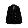 Sealup Double-breasted Coat In Black