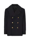Sealup Double-breasted Coat In Blue