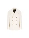 Sealup Amalfi Double-breasted Peacoat In Neutral