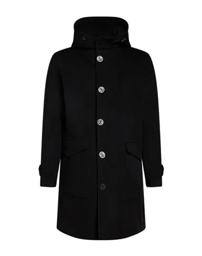 Sealup Man Coat Black Size 34 Wool, Cashmere