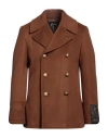 Sealup Man Coat Brown Size 44 Wool, Cashmere In Brown
