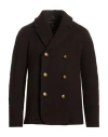 Sealup Man Coat Brown Size 48 Wool, Polyamide