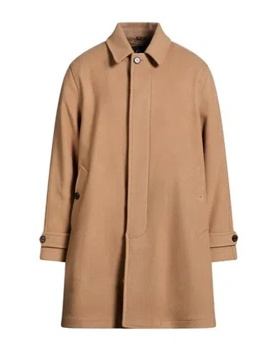 Sealup Man Coat Camel Size 36 Wool, Cashmere In Brown
