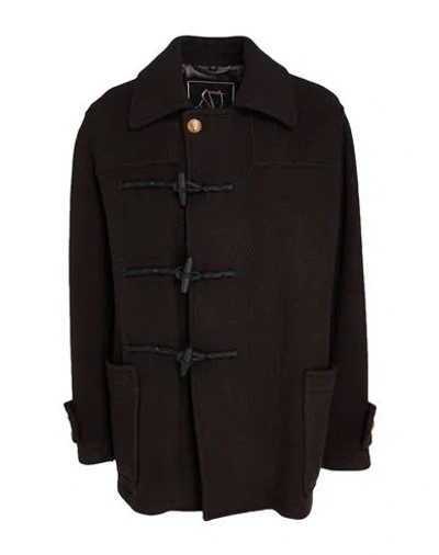 Sealup Man Coat Dark Brown Size 42 Wool, Polyamide