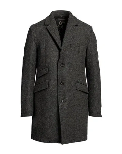 Sealup Man Coat Dark Green Size 46 Virgin Wool In Black