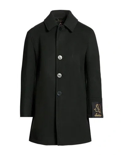 Sealup Man Coat Dark Green Size 46 Wool, Cashmere In Multi