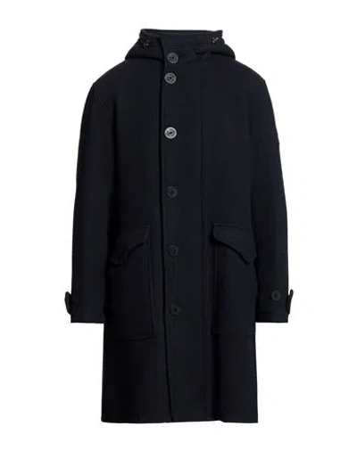 Sealup Man Coat Midnight Blue Size 40 Wool, Polyamide