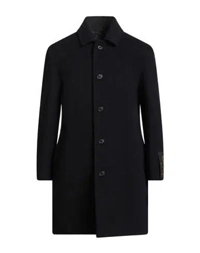Sealup Man Coat Midnight Blue Size 44 Wool, Cashmere In Brown