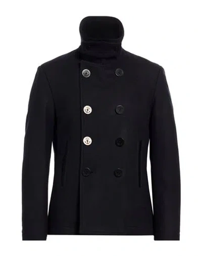 Sealup Man Coat Midnight Blue Size 46 Wool, Polyester