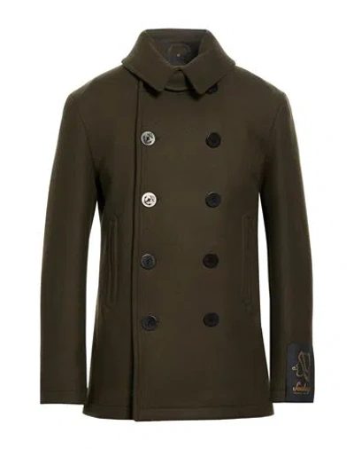 Sealup Man Coat Military Green Size 40 Wool, Polyamide