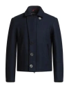 Sealup Man Coat Navy Size 46 Wool, Polyamide In Blue