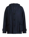 Sealup Man Coat Navy Size 46 Wool, Polyamide In Blue