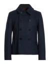 Sealup Man Coat Navy Size 48 Wool, Polyamide In Blue