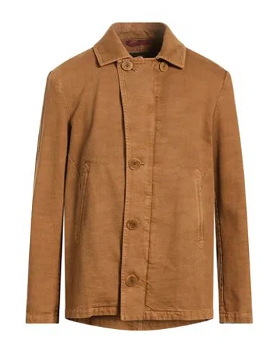 Sealup Man Jacket Camel Size 40 Cotton In Brown