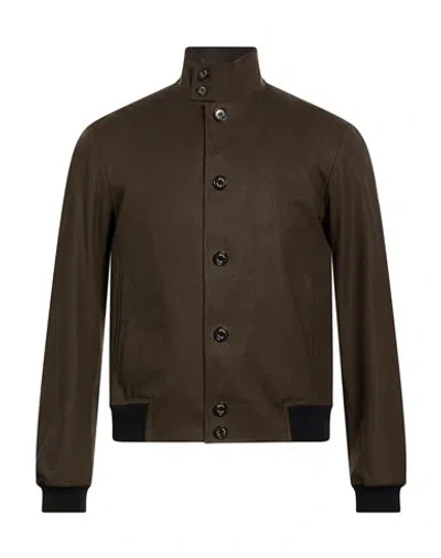 Sealup Man Jacket Dark Green Size 40 Cotton In Brown