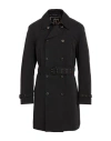 Sealup Man Overcoat & Trench Coat Black Size 40 Cotton, Polyester, Polyamide In Black