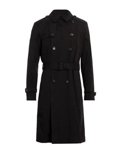 Sealup Man Overcoat & Trench Coat Black Size 42 Cotton, Polyester, Polyamide