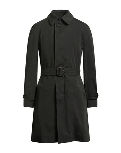 Sealup Man Overcoat & Trench Coat Dark Green Size 48 Cotton, Polyester, Polyamide In Black