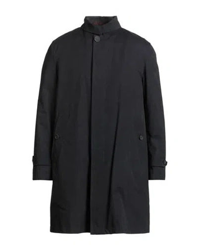 Sealup Man Overcoat & Trench Coat Midnight Blue Size 40 Cotton, Polyester, Polyamide